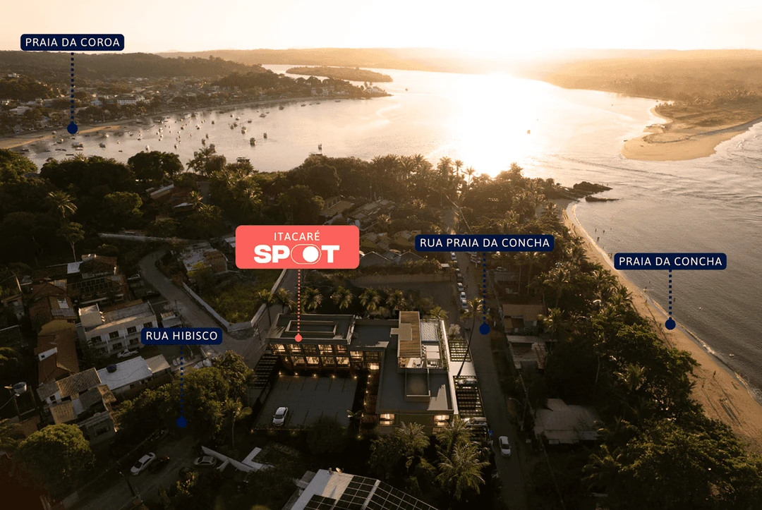 Vista da localizacao do Itacare Spot em Itacare