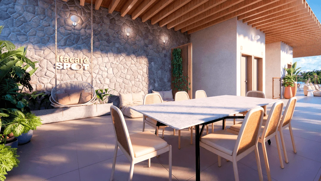 Rooftop do Itacare Spot com vista panoramica